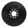E-Line Drilled & Slotted Black Brake Rotor, 2003-2005 Jaguar, Position: Front Left - image 1