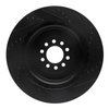 E-Line Drilled & Slotted Black Brake Rotor, 2003-2005 Jaguar, Position: Front Left - image 3