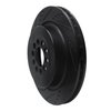 E-Line Drilled & Slotted Black Brake Rotor, 2003-2005 Jaguar, Position: Front Left - image 4