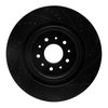 E-Line Drilled & Slotted Black Brake Rotor, 2000-2006 Jaguar, Position: Front Left - image 2