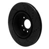 E-Line Drilled & Slotted Black Brake Rotor, 2000-2006 Jaguar, Position: Rear Left - image 3