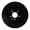 E-Line Drilled & Slotted Black Brake Rotor, 2000-2006 Jaguar, Position: Rear Left - image 4