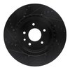 E-Line Drilled & Slotted Black Brake Rotor, 2000-2006 Jaguar, Position: Rear Right - image 4