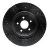 E-Line Drilled & Slotted Black Brake Rotor, 2006-2015 Jaguar, Position: Rear Right - image 4