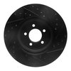 E-Line Drilled & Slotted Black Brake Rotor, 2006-2010 Jaguar, Position: Front Left - image 4