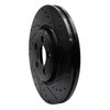 E-Line Drilled & Slotted Black Brake Rotor, 2006-2010 Jaguar, Position: Front Right - image 3