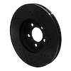E-Line Drilled & Slotted Black Brake Rotor, 2006-2008 Jaguar, Position: Front Left - image 1