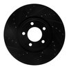 E-Line Drilled & Slotted Black Brake Rotor, 2006-2008 Jaguar, Position: Front Left - image 2