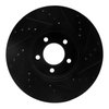 E-Line Drilled & Slotted Black Brake Rotor, 2006-2008 Jaguar, Position: Front Left - image 4