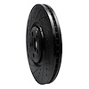 E-Line Drilled & Slotted Black Brake Rotor, Fits Select Jaguar, Position: Front Left - image 1