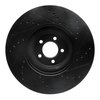 E-Line Drilled & Slotted Black Brake Rotor, Fits Select Jaguar, Position: Front Left - image 4