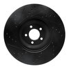 E-Line Drilled & Slotted Black Brake Rotor, Fits Select Jaguar, Position: Front Right - image 2