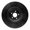 E-Line Drilled & Slotted Black Brake Rotor, Fits Select Jaguar, Position: Rear Right - image 3