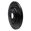 E-Line Drilled & Slotted Black Brake Rotor, 2014-2021 Jaguar, Position: Rear Left - image 3