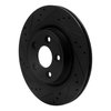 E-Line Drilled & Slotted Black Brake Rotor, 2006-2008 Jaguar, Position: Rear Left - image 2