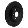 E-Line Drilled & Slotted Black Brake Rotor, 2006-2008 Jaguar, Position: Rear Right - image 2