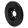 E-Line Drilled & Slotted Black Brake Rotor, 2003-2005 Jaguar, Position: Front Left - image 1