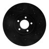 E-Line Drilled & Slotted Black Brake Rotor, 2003-2005 Jaguar, Position: Front Left - image 3