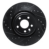 E-Line Drilled & Slotted Black Brake Rotor, 2017-2020 Jaguar, Position: Front Left - image 1
