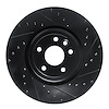E-Line Drilled & Slotted Black Brake Rotor, 2017-2020 Jaguar, Position: Front Right - image 1