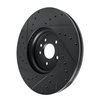 E-Line Drilled & Slotted Black Brake Rotor, Fits Select Jaguar, Position: Front Right - image 4