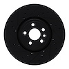 E-Line Drilled & Slotted Black Brake Rotor, 2017-2020 Fits Multiple Makes/Models, Position: Front Left - image 1