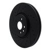 E-Line Drilled & Slotted Black Brake Rotor, 2017-2020 Fits Multiple Makes/Models, Position: Front Left - image 2