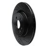 E-Line Drilled & Slotted Black Brake Rotor, 2017-2020 Fits Multiple Makes/Models, Position: Rear Right - image 2