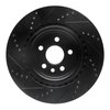 E-Line Drilled & Slotted Black Brake Rotor, 2017-2020 Fits Multiple Makes/Models, Position: Rear Right - image 3