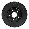 E-Line Drilled & Slotted Black Brake Rotor, 2017-2019 Jaguar, Position: Front Left - image 1