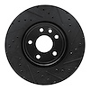 E-Line Drilled & Slotted Black Brake Rotor, 2017-2019 Jaguar, Position: Front Right - image 1