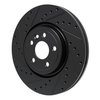 E-Line Drilled & Slotted Black Brake Rotor, 2017-2019 Fits Multiple Makes/Models, Position: Front Left - image 2