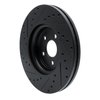E-Line Drilled & Slotted Black Brake Rotor, 2017-2019 Fits Multiple Makes/Models, Position: Front Right - image 4