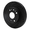 E-Line Drilled & Slotted Black Brake Rotor, 1994-2002 Fits Multiple Makes/Models, Position: Front Left - image 1