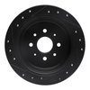 E-Line Drilled & Slotted Black Brake Rotor, 1995-1997 Kia/Hyundai/Genesis, Position: Rear Right - image 4