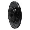 E-Line Drilled & Slotted Black Brake Rotor, 1994-2000 Kia/Hyundai/Genesis, Position: Front Right - image 1