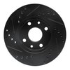 E-Line Drilled & Slotted Black Brake Rotor, 1994-2000 Kia/Hyundai/Genesis, Position: Front Right - image 4