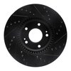 E-Line Drilled & Slotted Black Brake Rotor, 2015-2019 Kia/Hyundai/Genesis, Position: Front Left - image 4