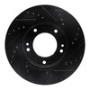 E-Line Drilled & Slotted Black Brake Rotor, 2003-2006 Kia/Hyundai/Genesis, Position: Front Left - image 3