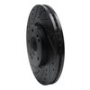 E-Line Drilled & Slotted Black Brake Rotor, 2012-2016 Kia/Hyundai/Genesis, Position: Front Left - image 2
