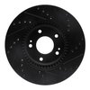 E-Line Drilled & Slotted Black Brake Rotor, 2012-2016 Kia/Hyundai/Genesis, Position: Front Left - image 3