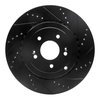 E-Line Drilled & Slotted Black Brake Rotor, Fits Select Kia/Hyundai/Genesis, Position: Rear Right - image 4