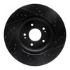 E-Line Drilled & Slotted Black Brake Rotor, Fits Select Kia/Hyundai/Genesis, Position: Front Left - image 2