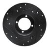 E-Line Drilled & Slotted Black Brake Rotor, 1967-1974 Opel, Position: Front Right - image 4