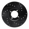 E-Line Drilled & Slotted Black Brake Rotor, 1974-1979 Fits Multiple Makes/Models, Position: Front Left - image 4