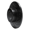 E-Line Drilled & Slotted Black Brake Rotor, 1974-1979 Fits Multiple Makes/Models, Position: Front Right