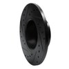 E-Line Drilled & Slotted Black Brake Rotor, 1974-1979 Fits Multiple Makes/Models, Position: Front Right - image 2
