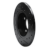 E-Line Drilled & Slotted Black Brake Rotor, 1981-1987 Renault, Position: Front Left - image 1