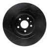 E-Line Drilled & Slotted Black Brake Rotor, 2012-2021 Tesla, Position: Front Right - image 2