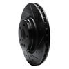 E-Line Drilled & Slotted Black Brake Rotor, 2012-2021 Tesla, Position: Front Right - image 4